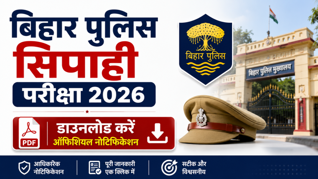 Bihar Police Sipahi Admit Card 2026 Official Notification