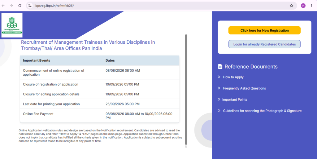 RCF Management Trainee Recruitment Online Apply Guide